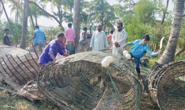 চরফ্যাশনে পাঙাশের পোনা নিধনের অবৈধ ফাঁদ উদ্ধার