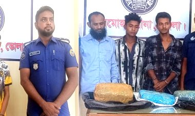 লালমোহনে ইয়াবা ও গাঁজাসহ চার মাদক কারবারি আটক