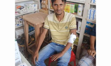 সড়ক দুর্ঘটনায় চরফ্যাশনের সাংবাদিক হাসান লিটন আহত