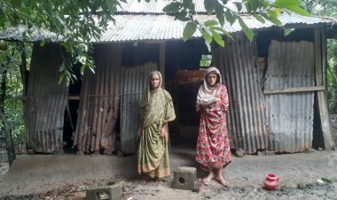 চরফ্যাশনে প্রতিবন্ধী মেয়েকে নিয়ে বিধবা মায়ের ভিক্ষা, ভাঙা ঘরে কাটে দিন