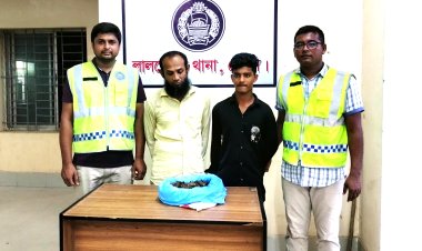 লালমোহনে এক কেজি গাঁজাসহ আটক ২