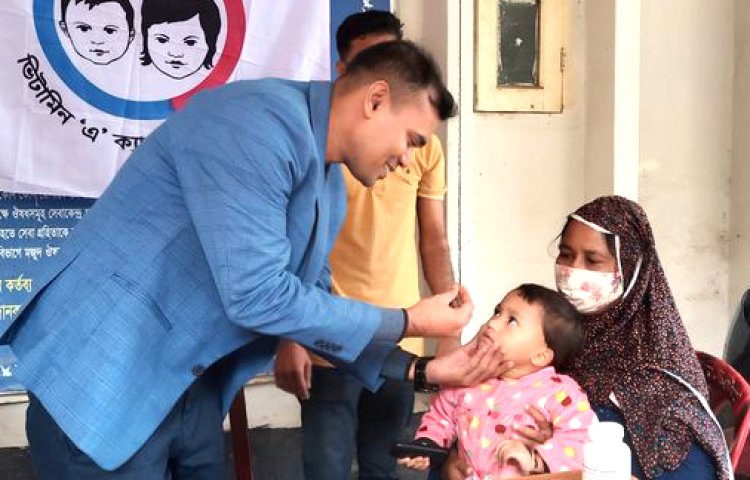 লালমোহনে ভিটামিন-এ প্লাস খাওয়ানো হলো ৪৩ হাজার ৫৮৬ শিশুকে