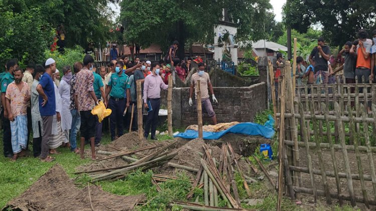 ৫৮ দিন পর কবর থেকে তোলা হলো মিলনের লাশ