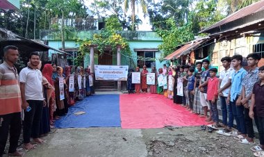 বোরহানউদ্দিনে জলবায়ু সহনশীলতা ও নারীর ক্ষমতা কর্মসূচি বাস্তবায়নের লক্ষ্যে গণ জমায়েত