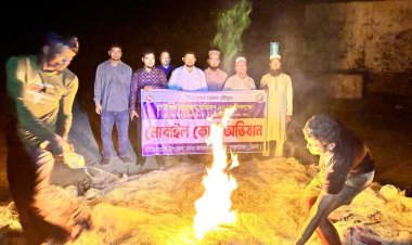 লালমোহনে ৩ হাজার মিটার জাল জব্দ, এতিমখানায় গেল মাছ