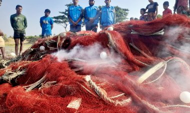 চরফ্যাশনে নদী থেকে অবৈধ পাইজাল জব্দ